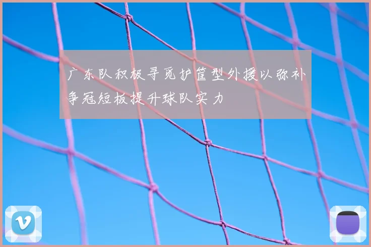 广东队积极寻觅护筐型外援以弥补争冠短板提升球队实力